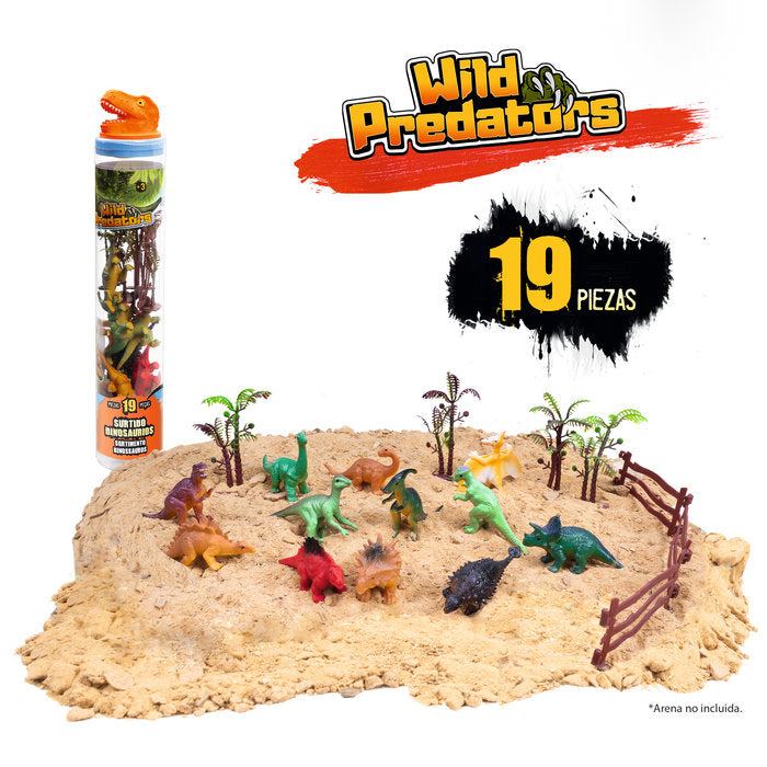 SURTIDO DINOSAURIOS 19 PIEZAS | WORLD BRANDS GAMES | 1 UNIDAD | 8436536808520