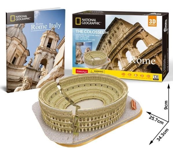 PUZZLE 3D NATIONAL GEOGRAPHIC EL COLISEO ROMANO | PUZZLES 3D CUBIC FUN | 1 UNIDAD | 8436536809879 Imagen principal del producto