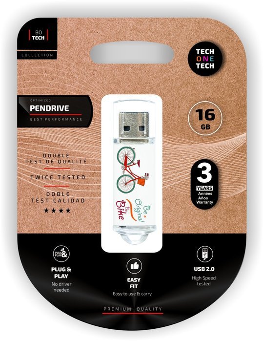 Pendrive USB 16 Gb Be Bike Tech One Tech