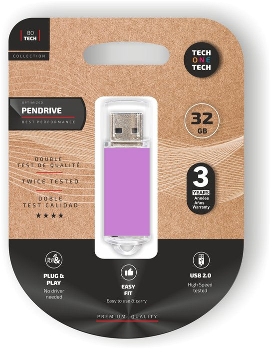 Pendrive Basic Light Purple 32 GB TECH ONE TECH