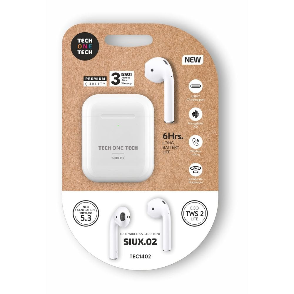 Auriculares inalámbricos Siux.02 blancos TWS Tech One Tech