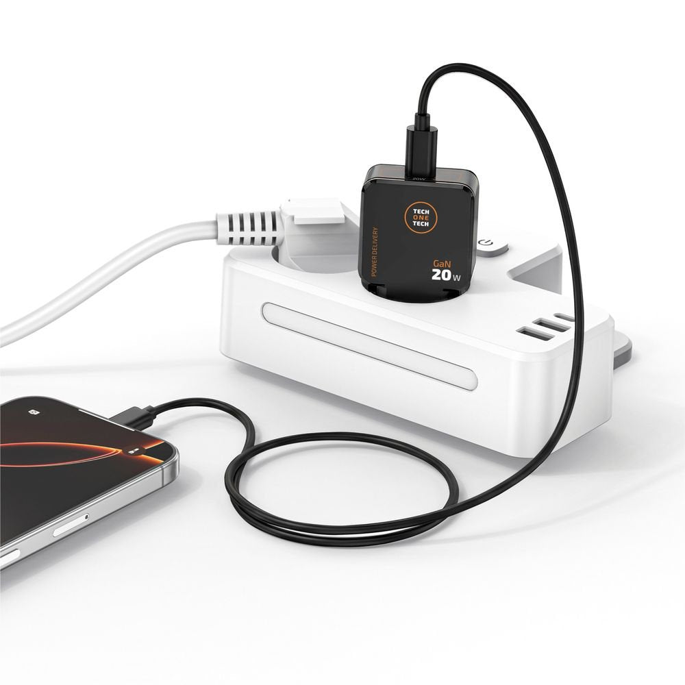 Cargador ultrarrápido 20W Tech One Tech + cable USB-C