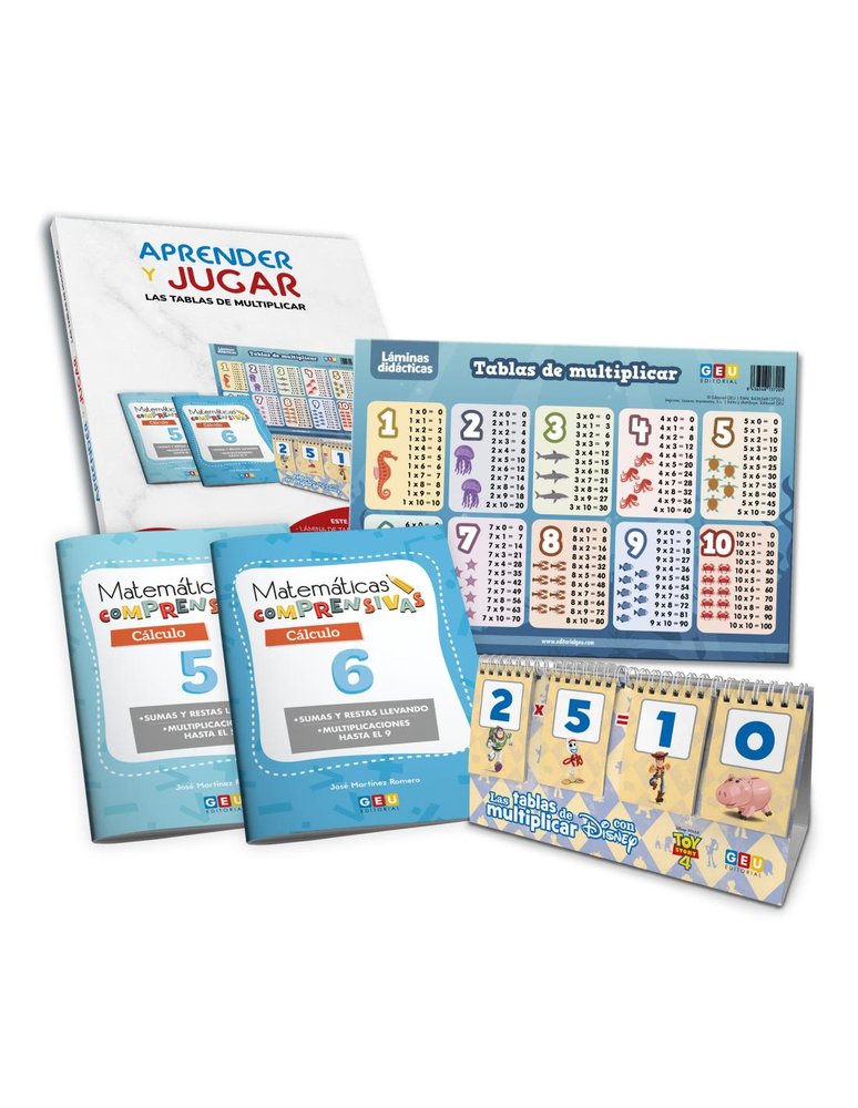 PACK Matemáticas 2º EP Aprender Jugando Tablas Multiplicar (Geu Firme) - 8436548137373