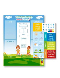 Calendario Magneteico Infantil Montessori, Niños +5 (Geu) - 8436548139551