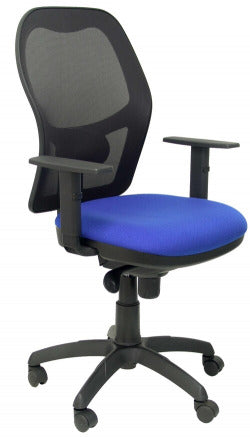 Silla Oficina Ruedas Piqueras y Crespo Respaldo Malla Azul