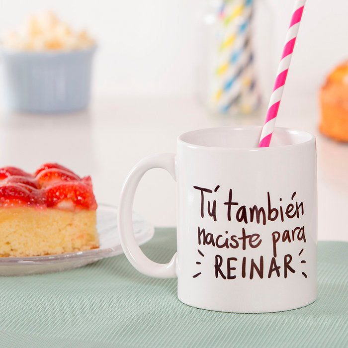 Taza cerámica blanca 95mm Pedrita Parker