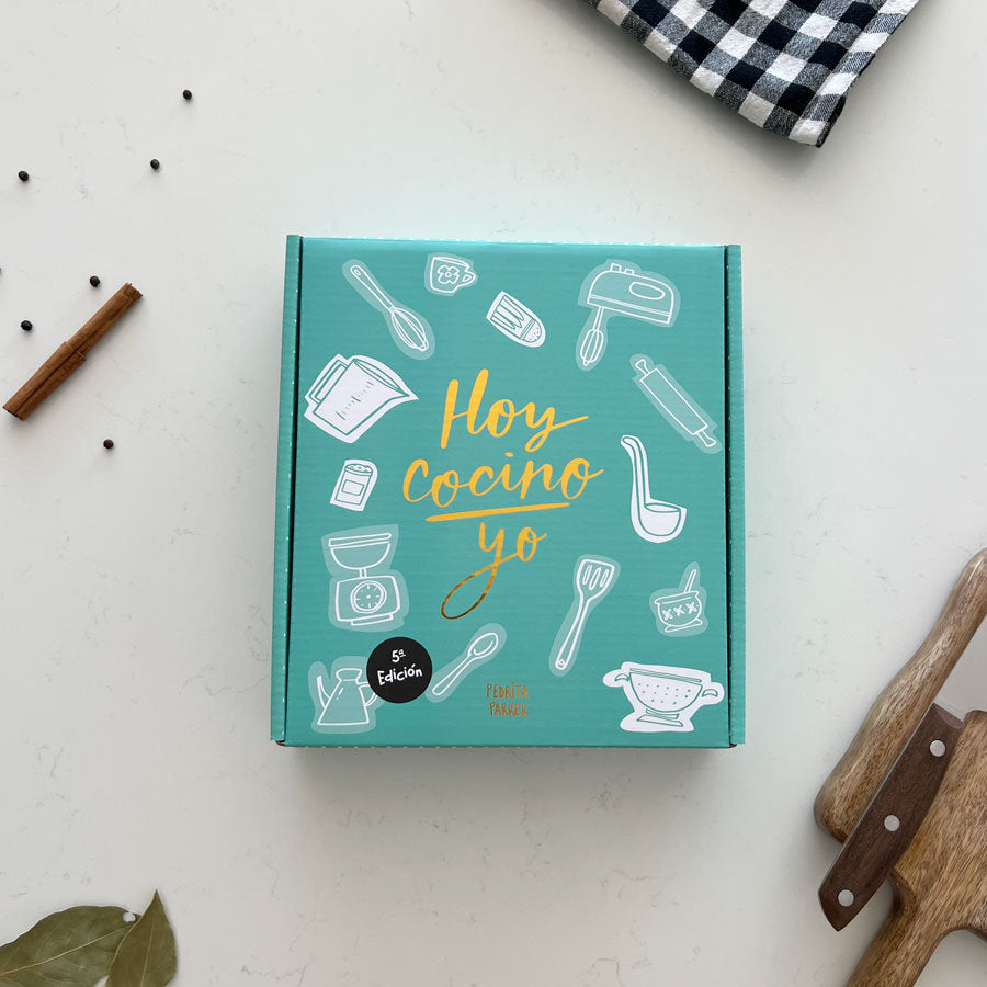 RECETARIO ARCHIVADOR TURQUESA | Caja regalo con separadores y hojas para recetas - PEDRITA PARKER