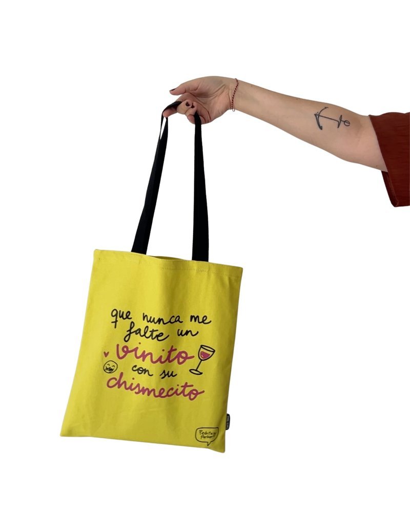 BOLSA DE TELA VINITO CON SU CHISMECITO | PEDRITA PARKER Imagen principal del producto