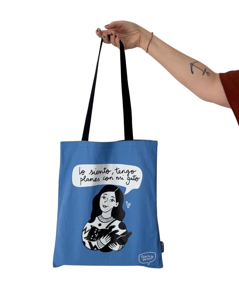 BOLSA DE TELA PLANES CON MI GATO | PEDRITA PARKER