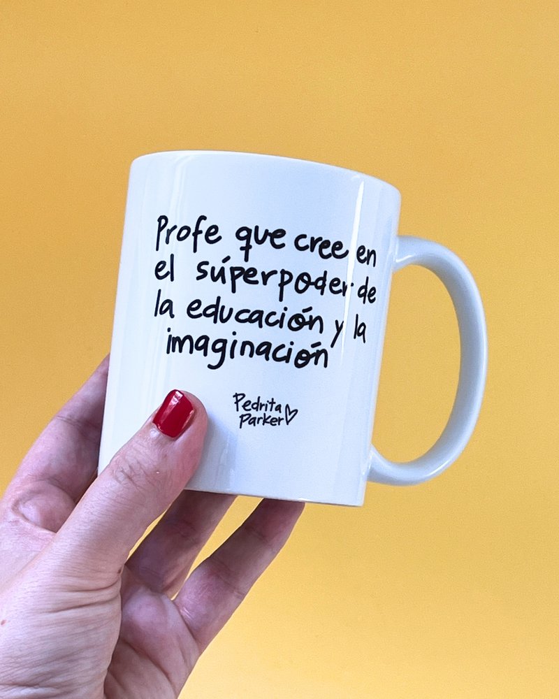 Taza Profe Superpoderes de Pedrita Parker