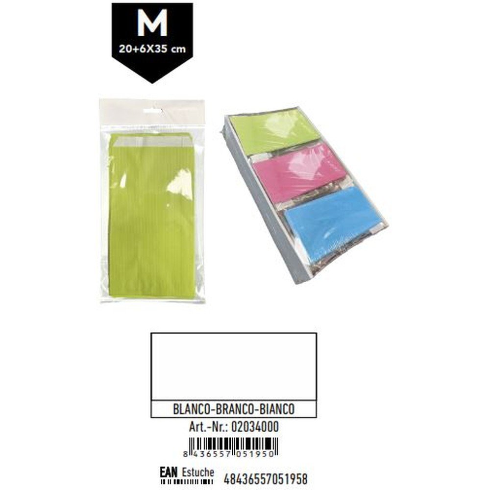 Sobres papel kraft blanco 20x35 cm, pack 192 uds