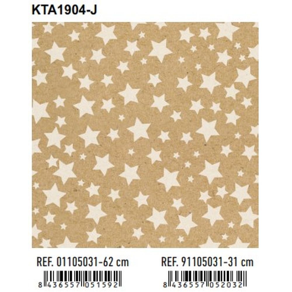 Papel de regalo bobina 31cm Kraft reciclado Andina