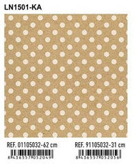PAPEL REGALO BOBINA KRAFT 31CM LUNARES BLANCOS LN1501-KA | ANDINA | 1 UNIDAD | 8436557052056