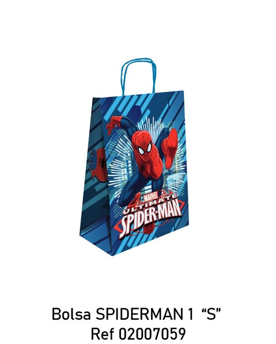 BOLSA REGALO INFANTIL DISNEY SPIDERMAN 90G ASAS PAPEL RETOR | ANDINA | 1 UNIDAD | 8436557053039 Imagen principal del producto