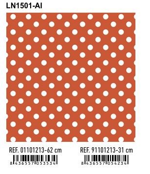 PAPEL REGALO BOBINA 31CM TODO TIEMPO LN1501-AI PUNTOS ROJOS | ANDINA | 1 UNIDAD | 8436557054234 Imagen principal del producto