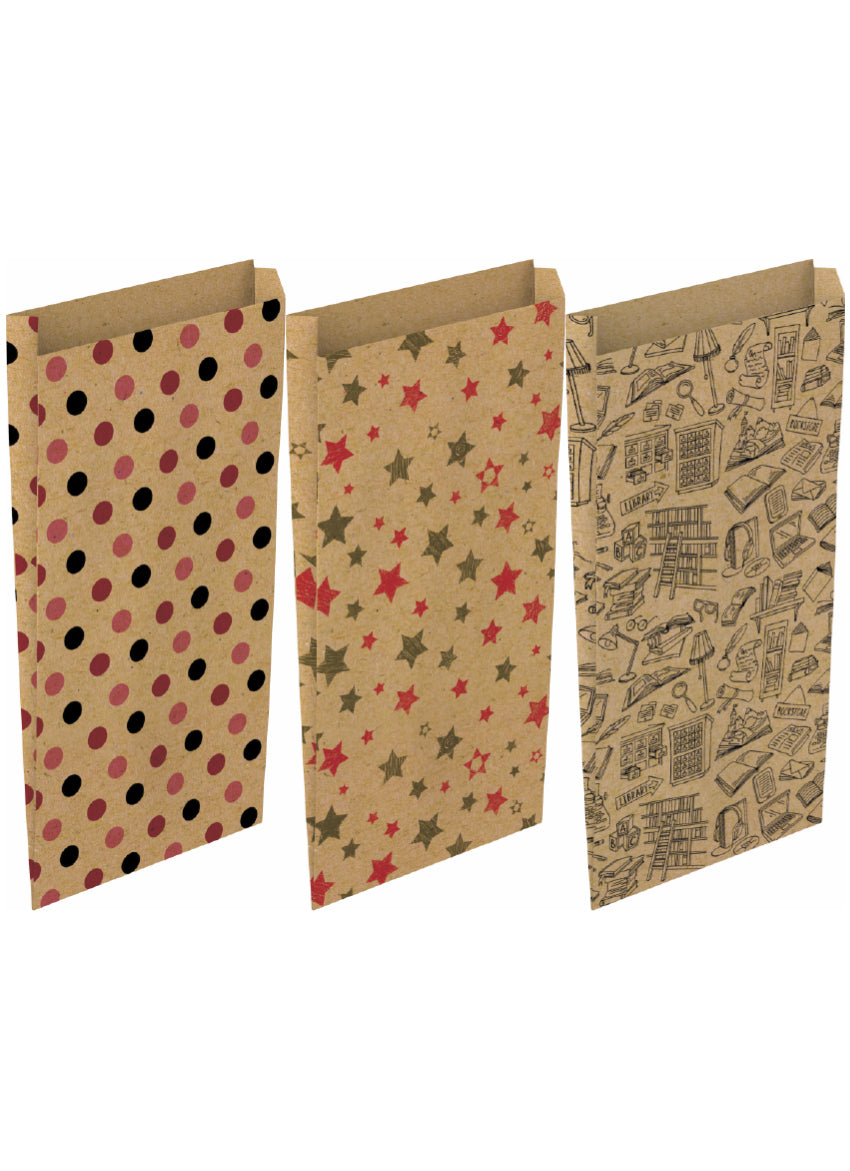 Paq/12 sobre bolsa papel kraft color kraft 12x3x25cm xs surtidos Imagen principal del producto