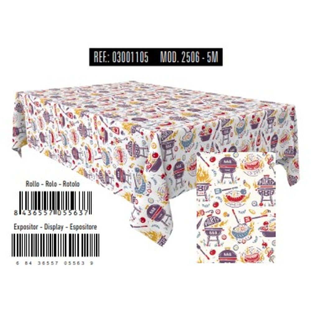ROLLO MANTEL PAPEL 1,2X5M BARBACOA RECICLADO BRILLO | ANDINA | ENVASE 25 UDS. UNIDAD | 68436557055639 Imagen principal del producto