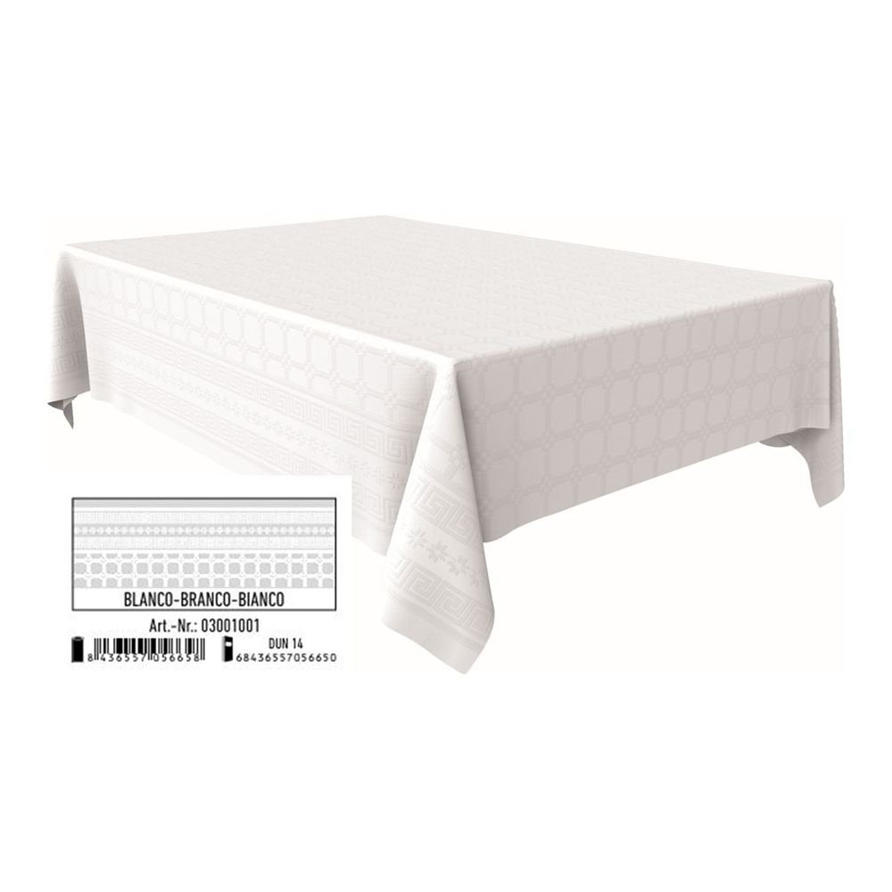 ROLLO MANTEL PAPEL 1,2X5M BLANCO ADAMASCADO RECICLADO BRILLO | ANDINA | ENVASE 25 UDS. UNIDAD | 68436557056650