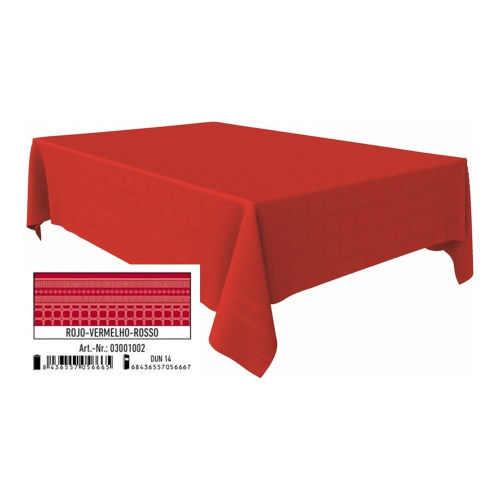 ROLLO MANTEL PAPEL 1,2X5M ROJO ADAMASCADO RECICLADO BRILLO | ANDINA | ENVASE 25 UDS. UNIDAD | 68436557056667 Imagen principal del producto