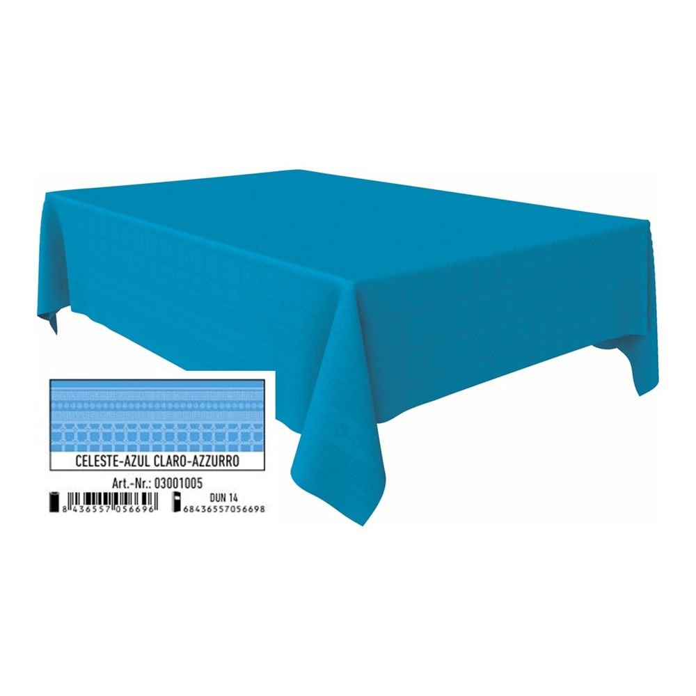 ROLLO MANTEL PAPEL 1,2X5M CELESTE DAMASCO RECICLADO BRILLO | ANDINA | ENVASE 25 UDS. UNIDAD | 68436557056698 Imagen principal del producto