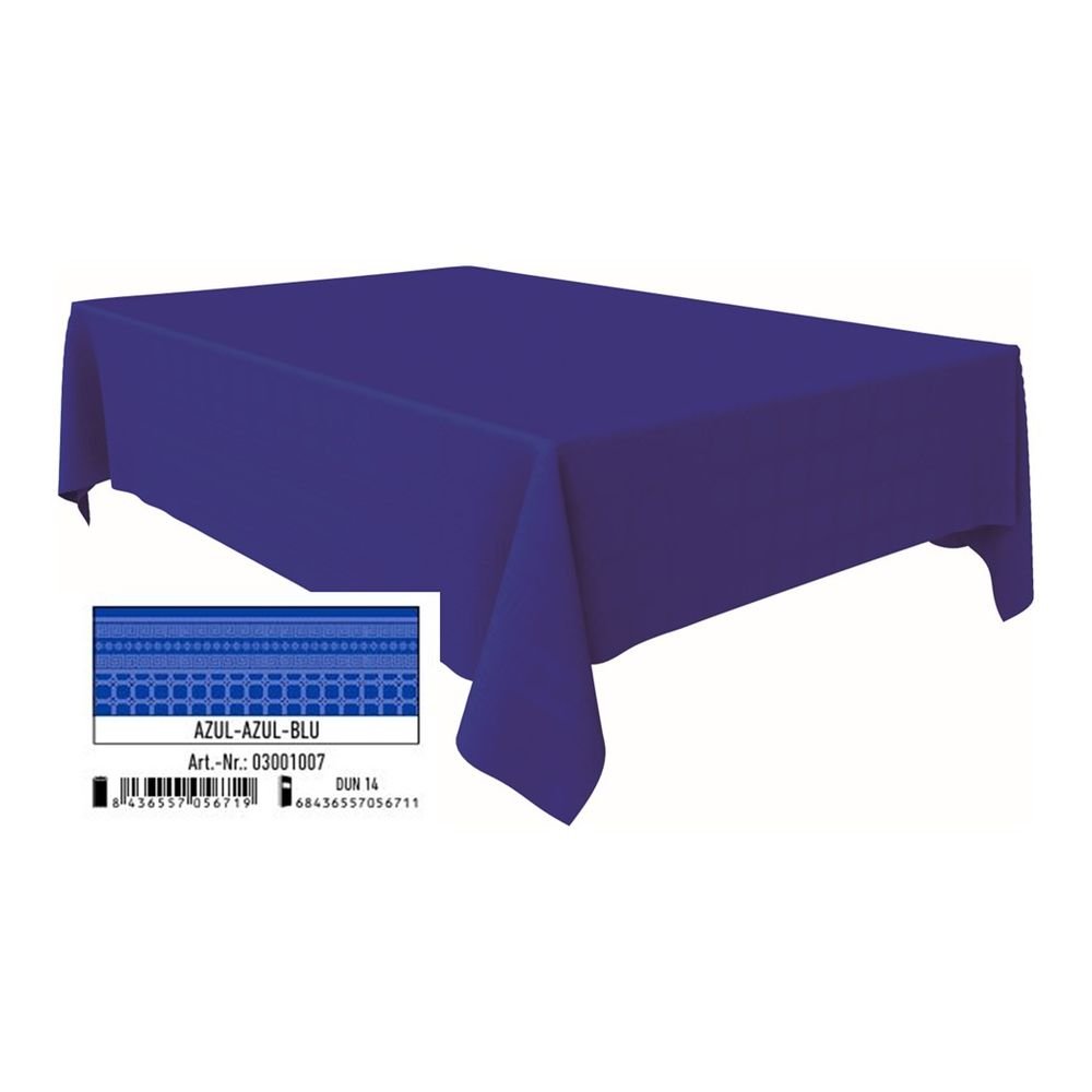 Rollo mantel papel azul adamascado reciclado brillo ANDINA Imagen principal del producto