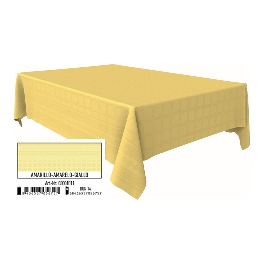 Rollo mantel papel amarillo damasco reciclado brillo Andina 1,2 x 5 m Imagen principal del producto