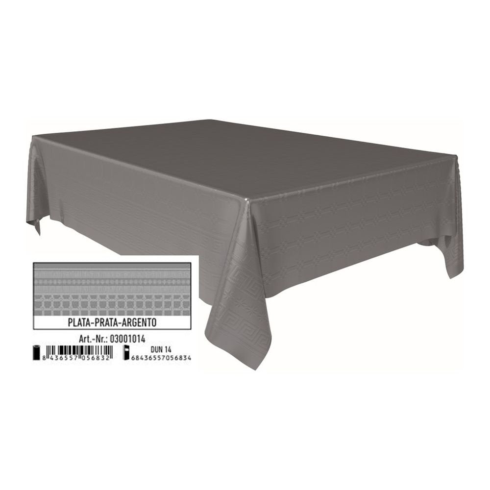 Rollo mantel papel plata adamascado reciclado brillo ANDINA 1,2x5 m Imagen principal del producto
