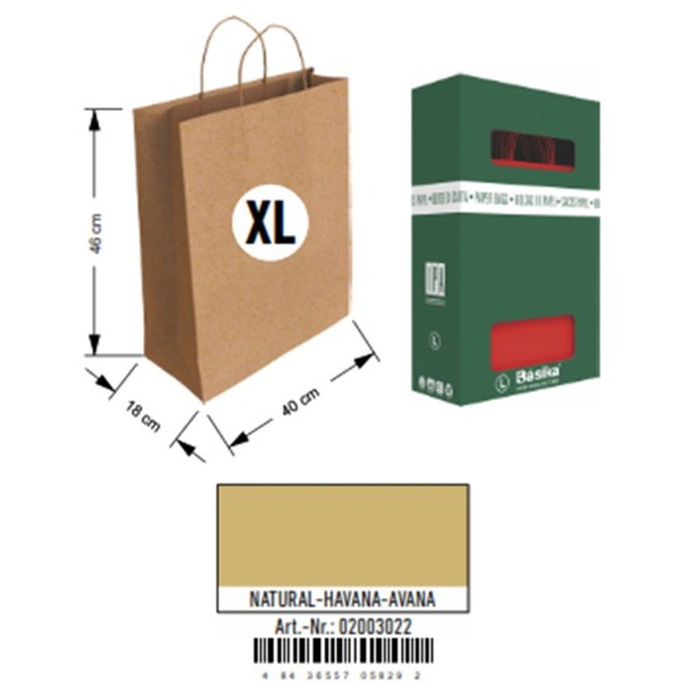 Bolsa Papel Kraft Reciclado XL 50 Unidades Andina