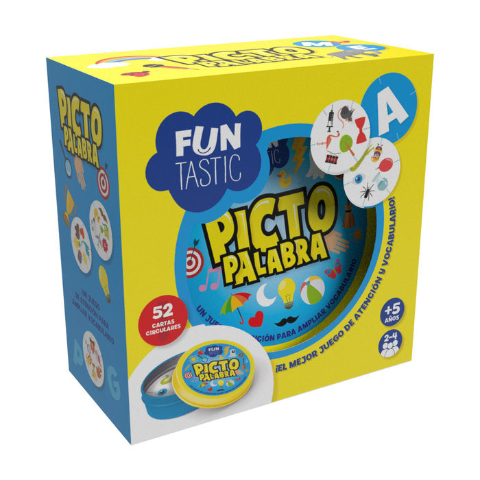 CARTAS REDONDAS FUNTASTIC - PICTO PALABRA CON CAJA | FUNTASTIC IMAGILAND | 1 UNIDAD | 8436557974471 Imagen principal del producto