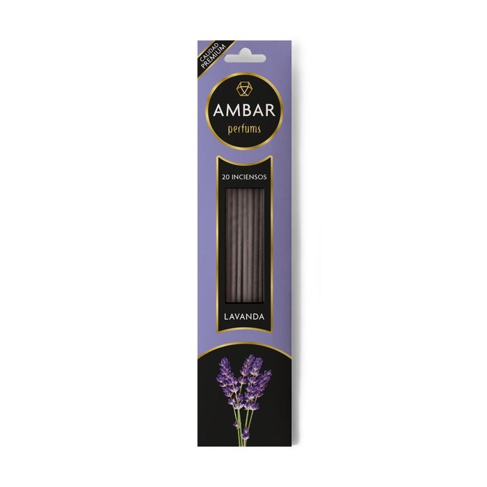 INCIENSO LAVANDA 20 VARILLAS | AMBAR | ENVASE 24 UDS. UNIDAD | 48436559710617 Imagen principal del producto