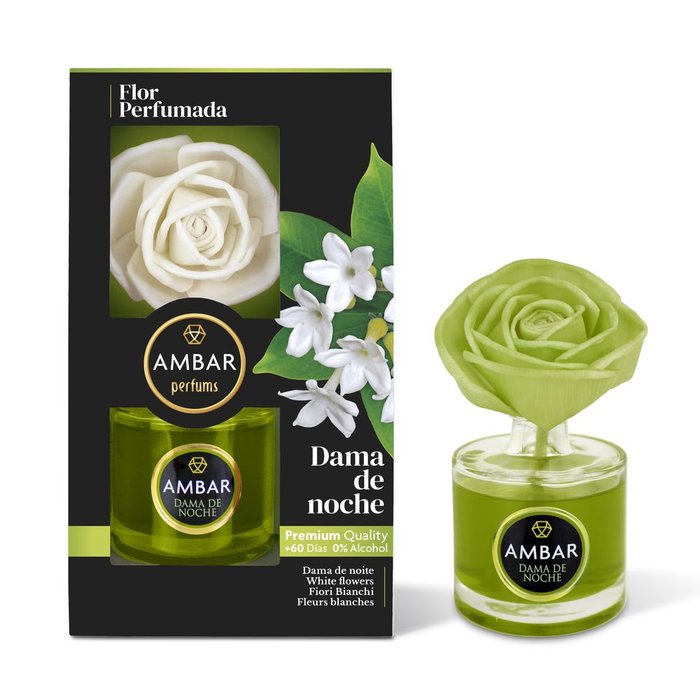 FLOR DIFUSORA AMBAR DAMA DE NOCHE 75ML | AMBAR | 1 UNIDAD | 8436559713139 Imagen principal del producto