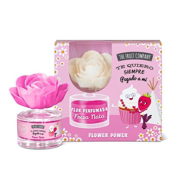 FLOR DIFUSORA FLOWER POWER FRESA NATA 50ML | THE FRUIT COMPANY | 1 UNIDAD | 8436559714150 Imagen principal del producto