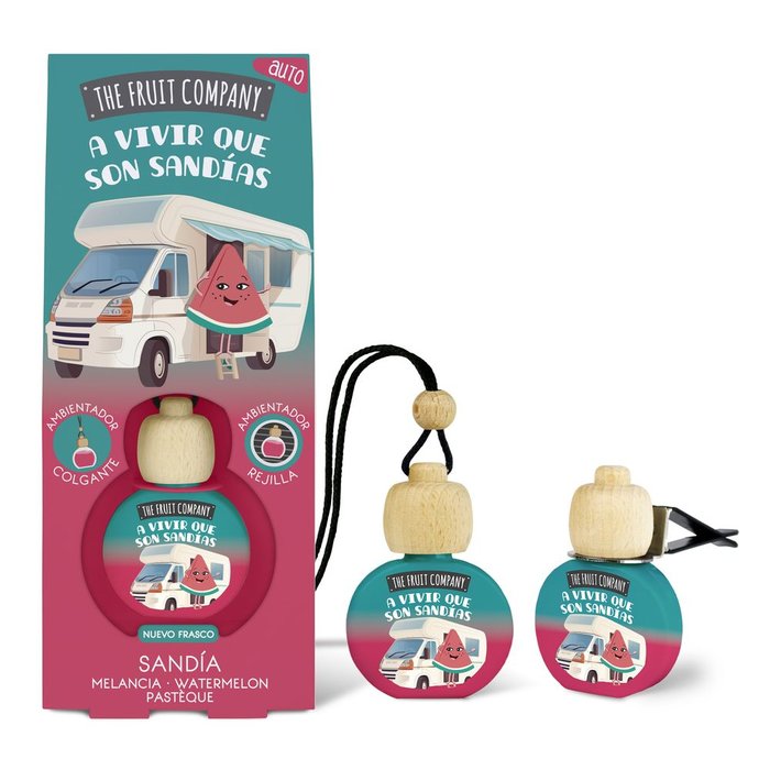 AMBIENTADOR COCHE COLGANTE CON PINZA SANDIA TFC | THE FRUIT COMPANY | ENVASE 14 UDS. UNIDAD | 28436559717827