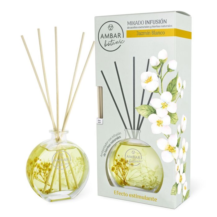 MIKADO INFUSION JAZMIN BLANCO AMBAR BOTANIC 75ML | AMBAR | 1 UNIDAD | 8436559718097 Imagen principal del producto