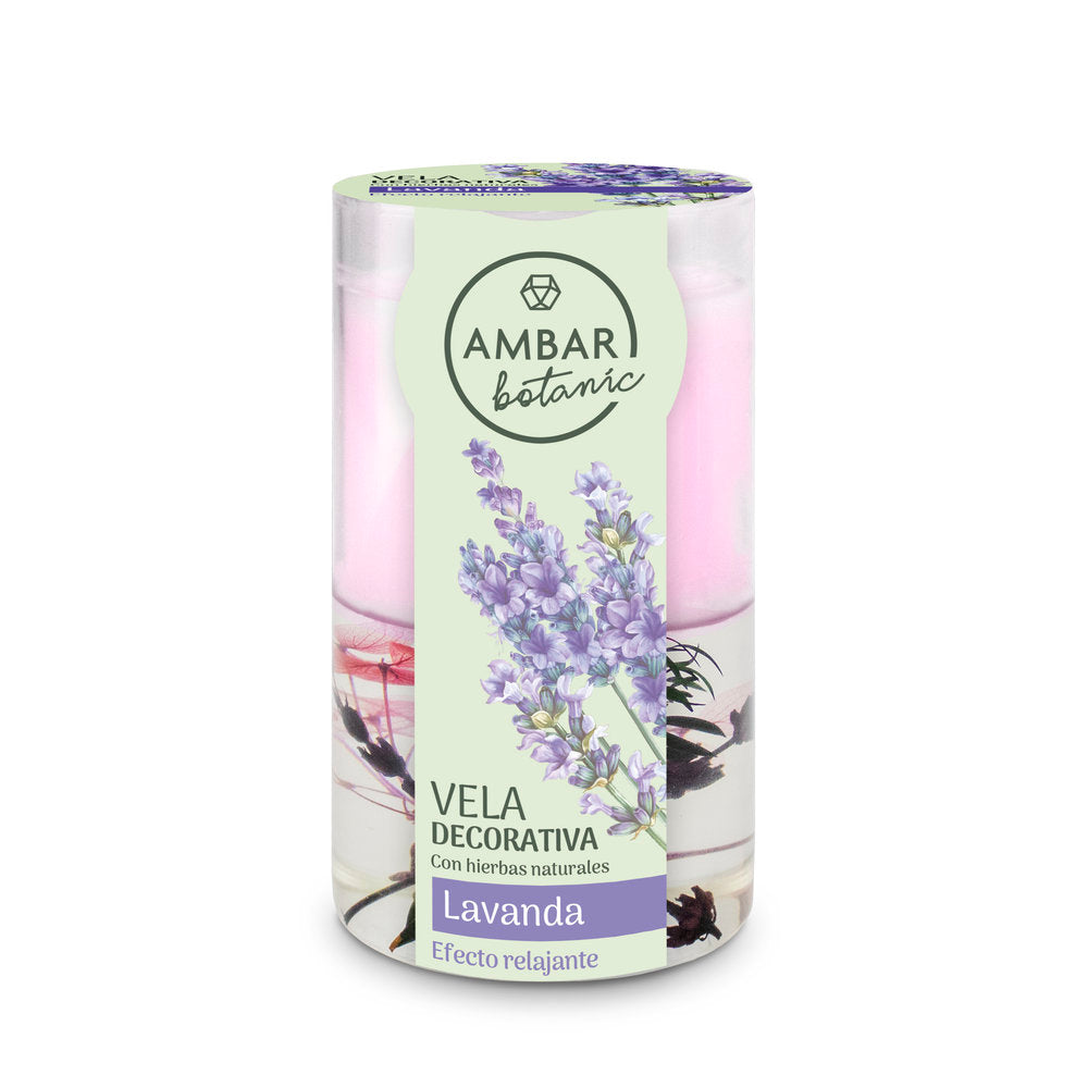 VELA CERA & GELATINA LAVANDA 130G AMBAR BOTANIC | AMBAR | ENVASE 8 UDS. UNIDAD | 28436559719319 Imagen principal del producto