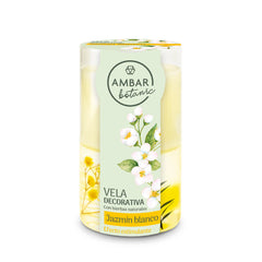 VELA CERA & GELATINA JAZMIN BLANCO 130G AMBAR BOTANIC | AMBAR | ENVASE 8 UDS. UNIDAD | 28436559719326