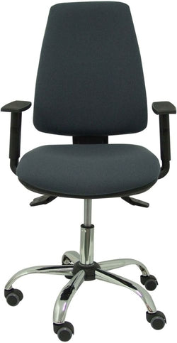 Silla oficina gris Piqueras y Crespo con ruedas y respaldo