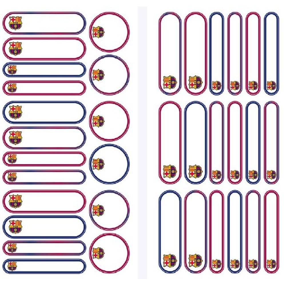 Blister 36 Etiquetas Adhesivas Laminadas Barça Surtidas MINE Imagen principal del producto