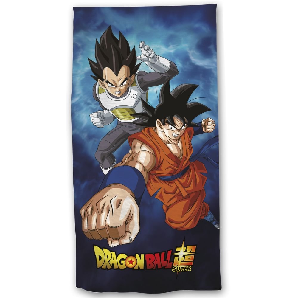 Toalla playa algodón Dragon Ball Goku y Vegeta NEW IMPORT SL 70 x 140 cm