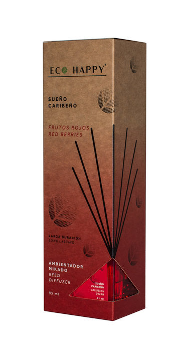 MIKADO 100ML ECOHAPPY FRUTOS ROJOS | NATUAROMATIC GEL | 1 UNIDAD | 8436585482320 Imagen principal del producto