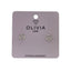 Pendientes universal hipoalergénico bañados en plata de ley Olivia Luxury
