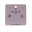 Pendientes Chaton 6 Hipoalergénico con Crystal Peridot Olivia Luxury