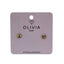 Pendientes Chaton 7 Hipoalergénico con Crystal Gold Olivia Luxury