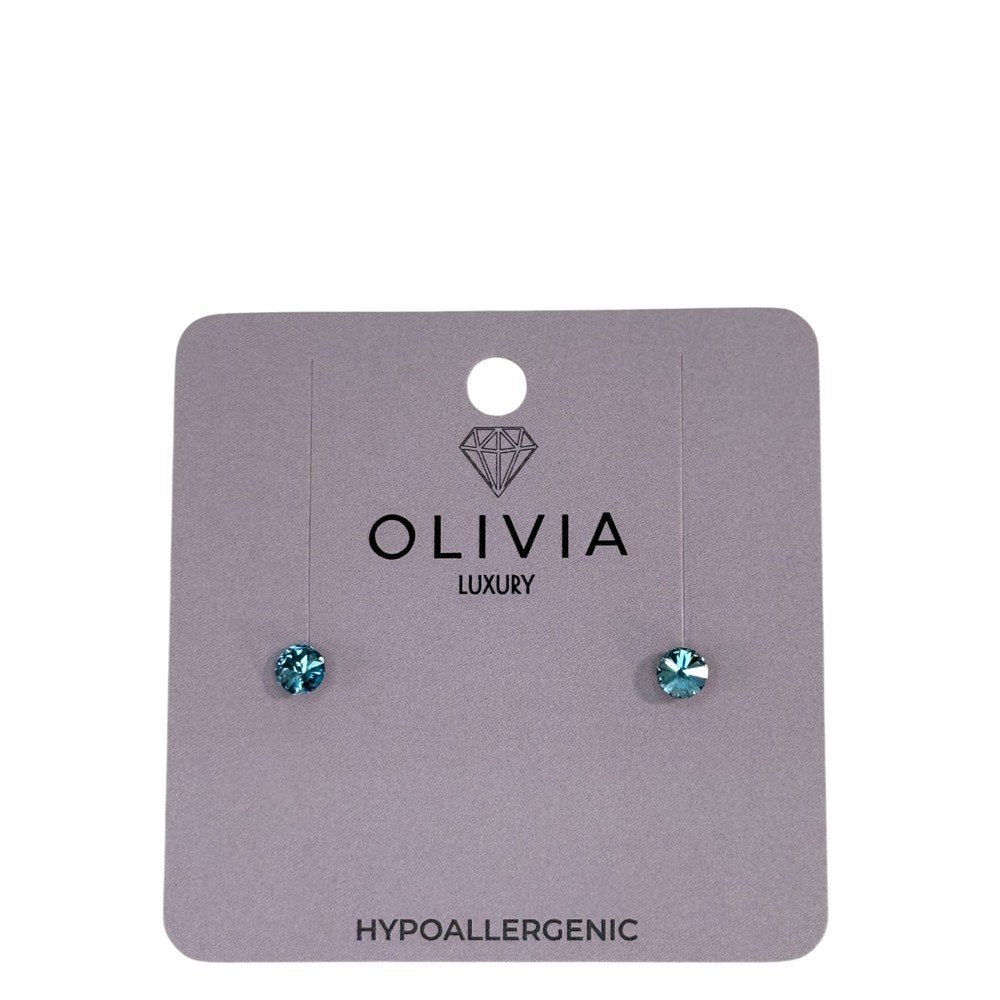Pendientes Cristal Rivoli Hipoalergénico Blue Olivia Luxury