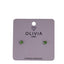 Pendientes Cristal Rivoli Hipoalergénico Verde Olivia Luxury