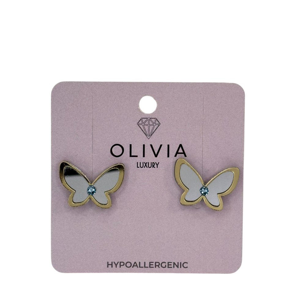 PENDIENTES BUTERFLY HIPOALERGENICO AQUA BOHEMIA | OLIVIA LUXURY | 1 UNIDAD | 8436589367289 Imagen principal del producto