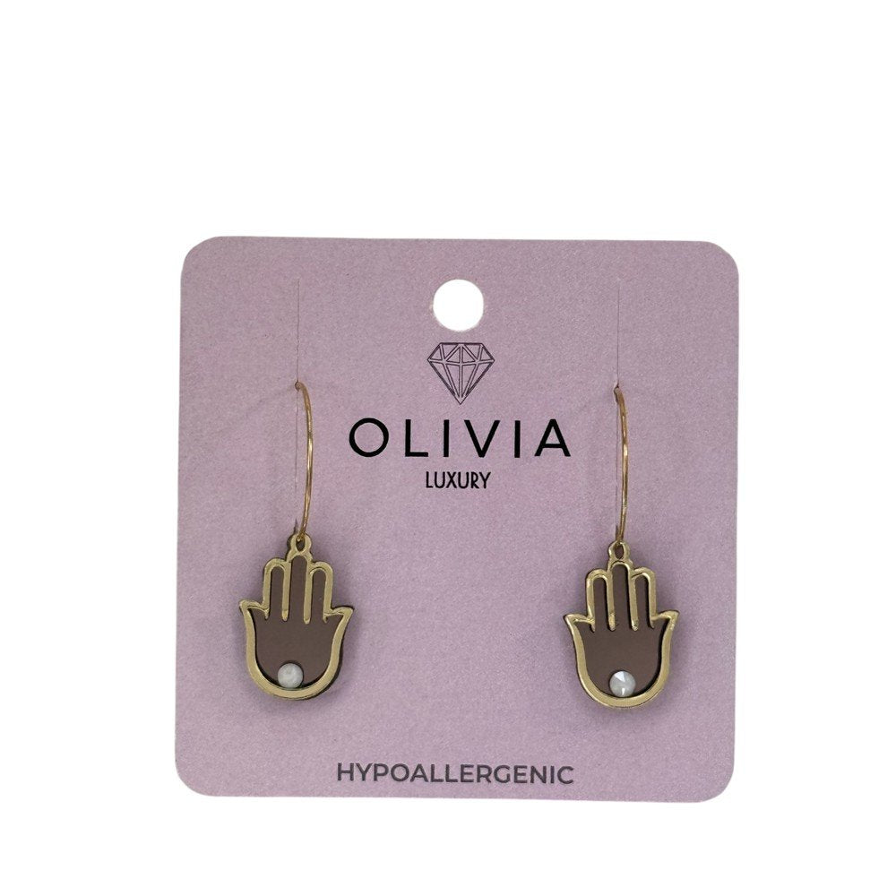 Pendientes Fatima Hipoalergénico Snow Olivia Luxury