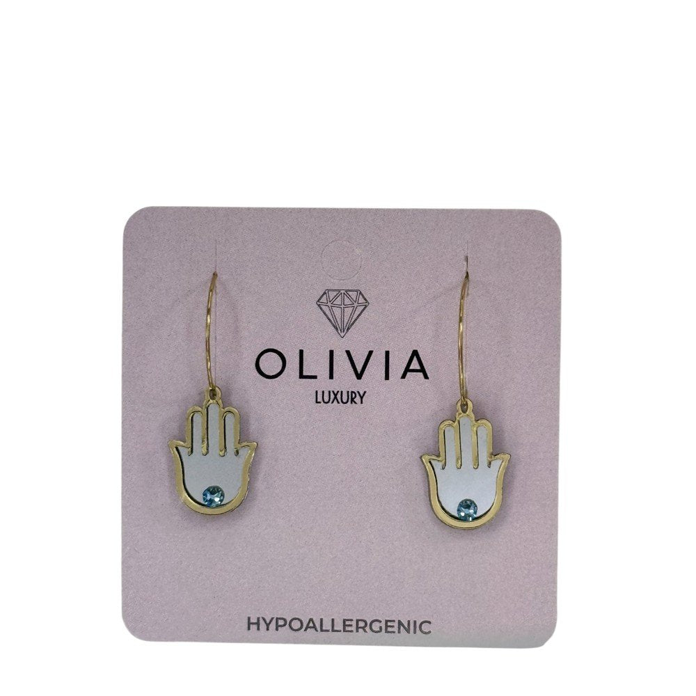 Pendientes Fatima Hipoalergénicos Aqua Bohemia Olivia Luxury