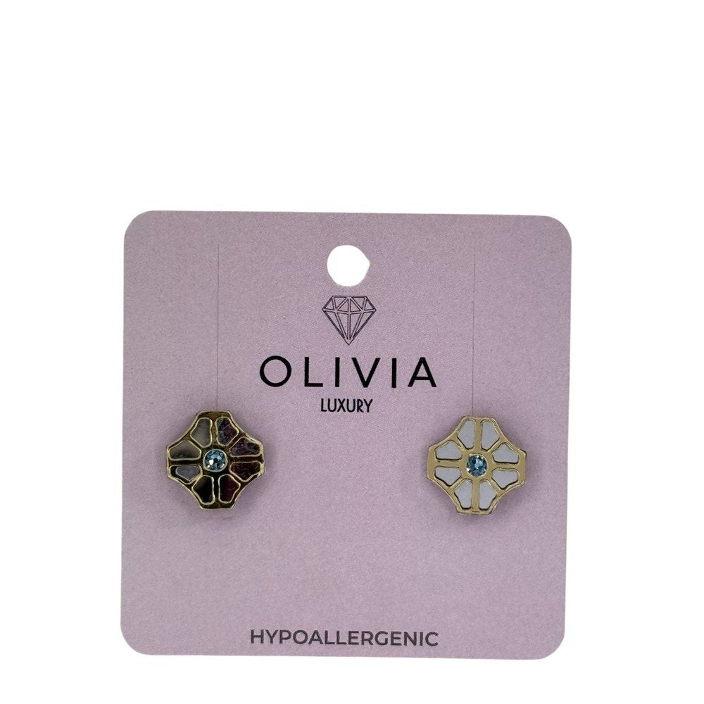 Pendientes Aquabohemia Hipoalergenico Plata Espejo Olivia Luxury Imagen principal del producto