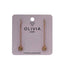 PENDIENTES BOLA CADENA HIPOALERGENICO BAÑADO ORO ROSADO 24K | OLIVIA LUXURY | 1 UNIDAD | 8436589367425